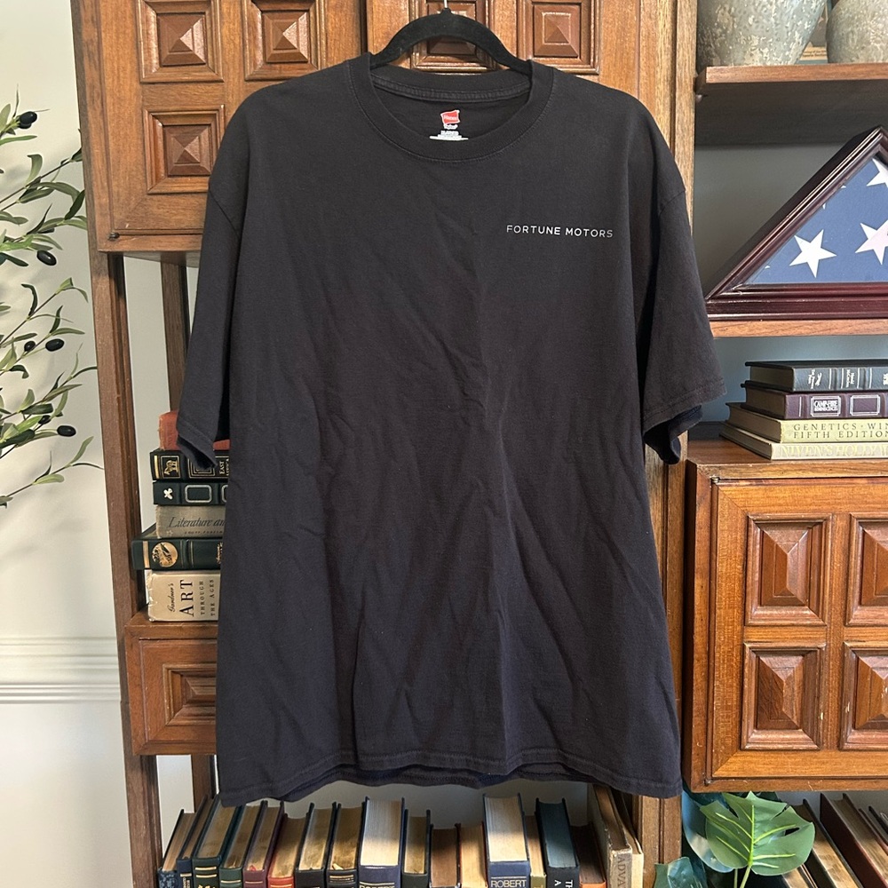 Hanes Black Fortune Motors Graphic Tee for Men